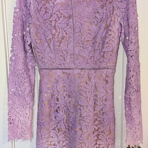 fab'rik Lilac Crochet Lace Jumpsuit